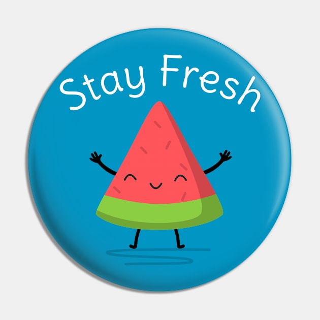 Cute and Kawaii Watermelon T-Shirt Pin by happinessinatee