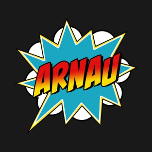 Boys Arnau Name Superhero Comic Book T-Shirt