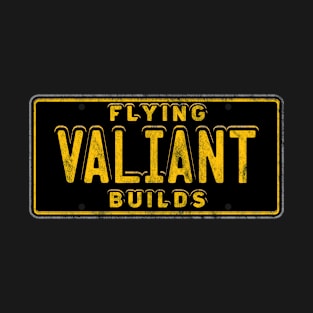 Flying Valiant Builds License Plate (Black & Yellow - Worn) T-Shirt