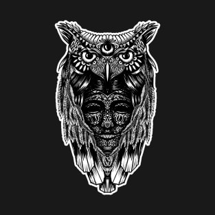 Owl and face T-Shirt