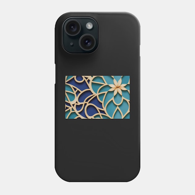 Flower Moroccan Tile Pattern Phone Case by melbournedesign