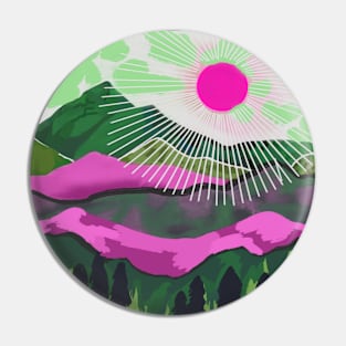 Pink Landscape Pin