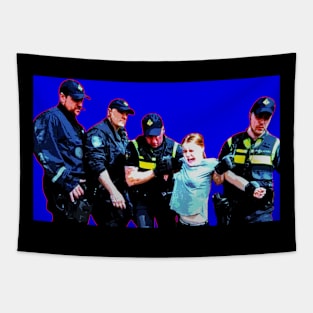 greta thunberg arrested pop art Tapestry