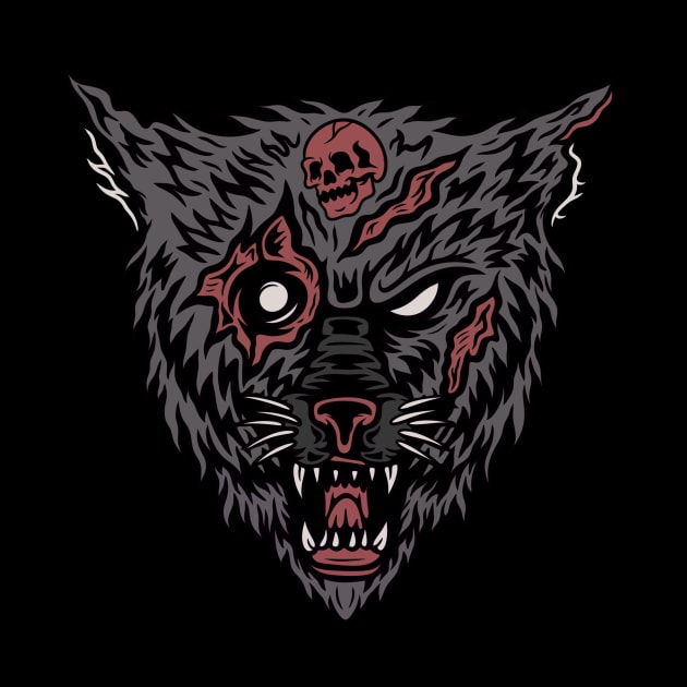 Wolf skull by gggraphicdesignnn