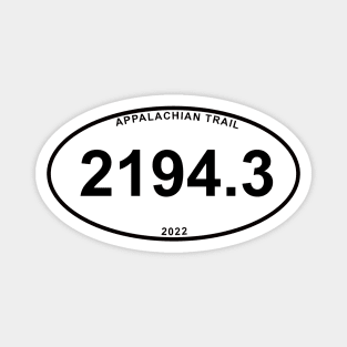 Appalachian Trail Mileage 2022 Magnet