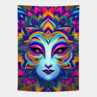 Catgirl DMTfied (21) - Trippy Psychedelic Art Tapestry