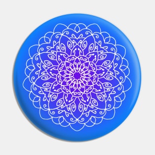 Amazing Blue And Purple Mandala Pin