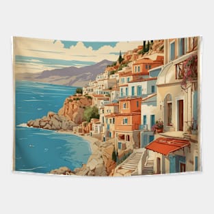 Agia Varvara Greece Vintage Tourism Travel Tapestry