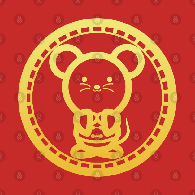 Chinese New Year Mouse Gold by Xar623