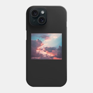 Blue sky, pink clouds Phone Case