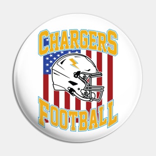 Retro Chargers Football Pin