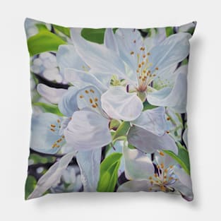 Uprising - Spring Apple Blossom painting Pillow