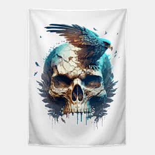 Skull Wild Life Painting Dark Character Spirit Tapestry