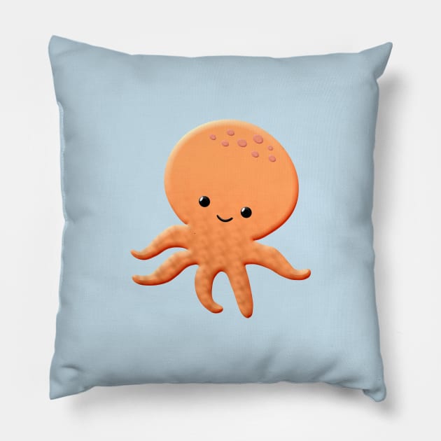 Cute Baby Octopus Pillow by Braznyc