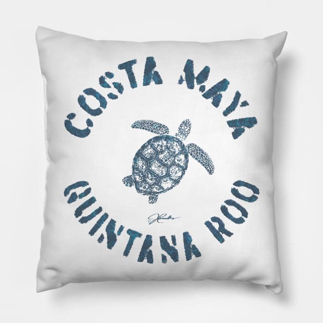Costa Maya, Mexico, Sea Turtle Pillow by jcombs
