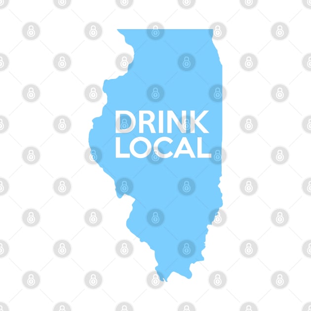 Illinois Drink Local IL Blue by mindofstate