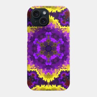 Psychedelic Mandala Flower Yellow and Purple Phone Case