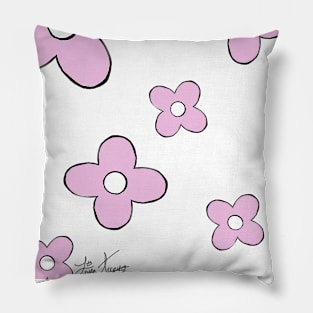 Pink Flower Design Pillow