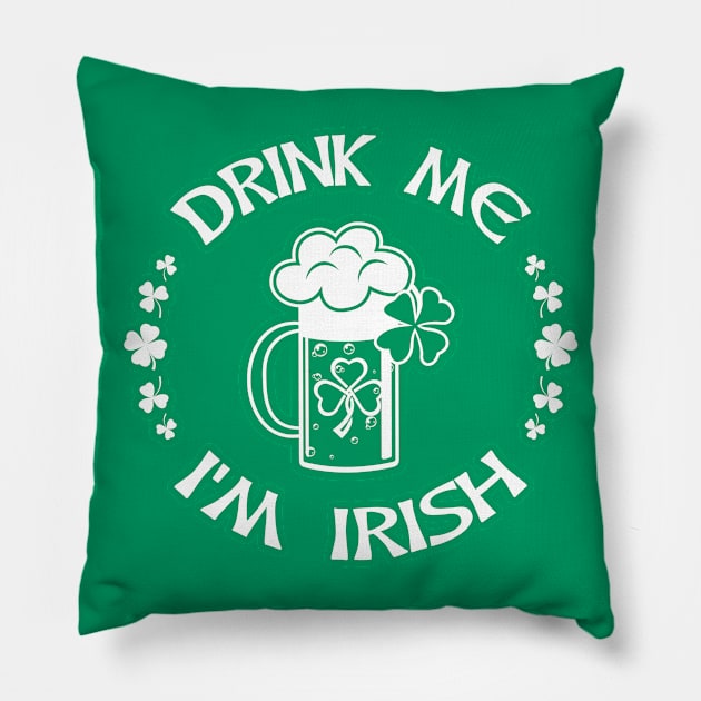 Irish holiday illustration. Pillow by Alex Birch