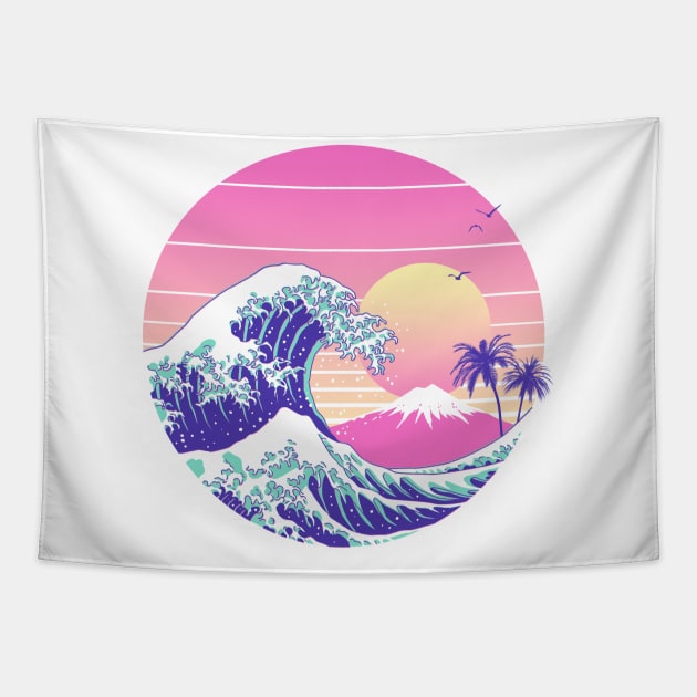 The Great Dream Wave Front and Back Print Tapestry by Vincent Trinidad Art