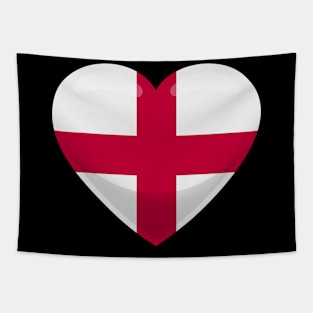 England Flag Heart Tapestry