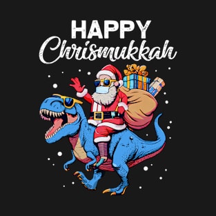 Happy Chrismukkah Funny Santa Hanukkah Christmas Jewish Xmas T-Shirt