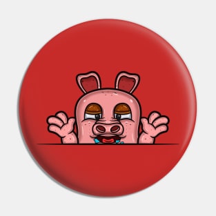 Pig Cartoon With Hungry Face Expression Pin