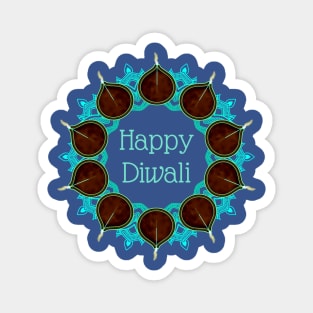 Diwali Turquoise Mandala with Deepas Magnet