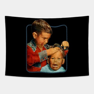 Brotherly Haircut Tapestry