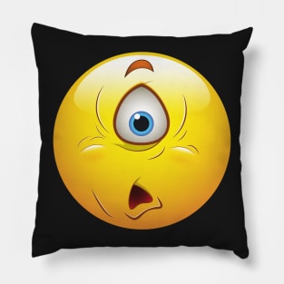 Cyclops Smiley Face Emoticon Pillow