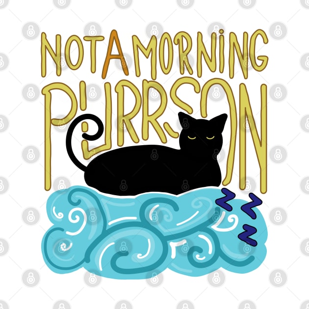 Not a morning purrson by adelinegraphics