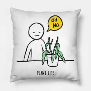 Plant Life Funny Simple Cartoon Pillow