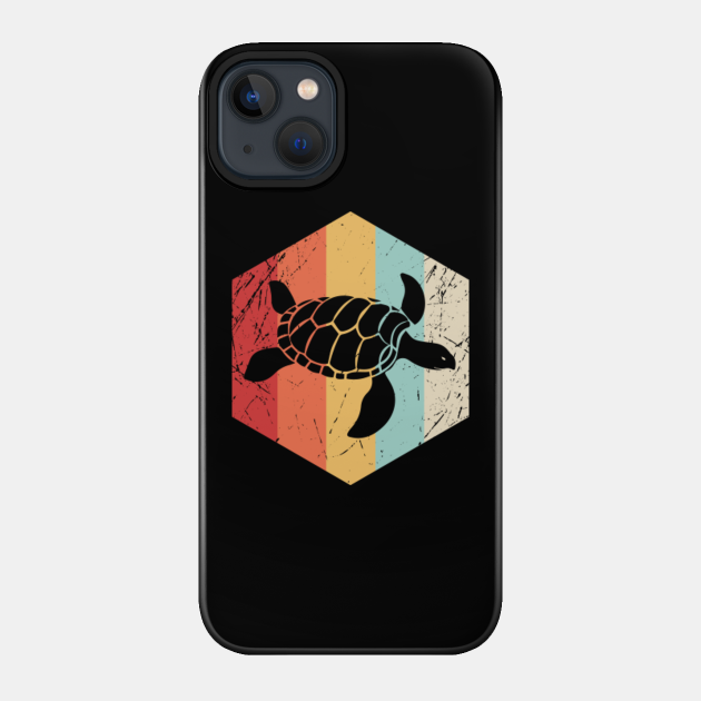 Retro Turtle - Sea Turtle - Phone Case