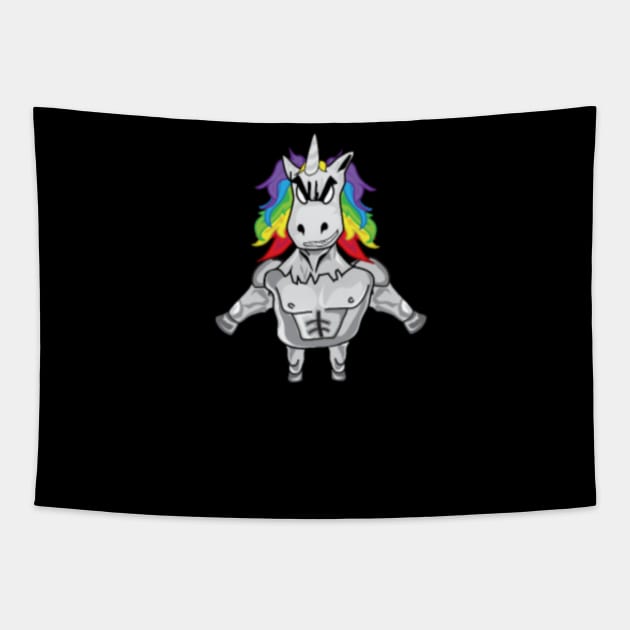 Gymhorn Unicorn Unicorn Strong Fitness Badhorn Tapestry by LailaLittlerwm