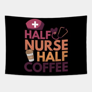 Half nurse half coffee Tapestry