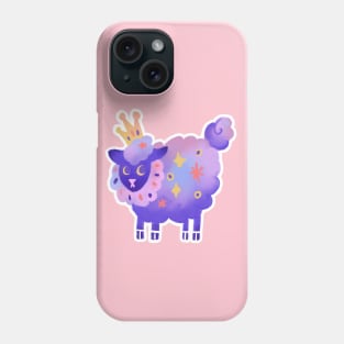 Purple Galaxy Princess Sheep in Digital Phone Case