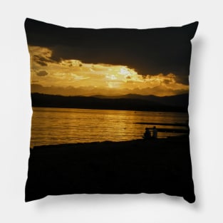 Sunset landscape Pillow