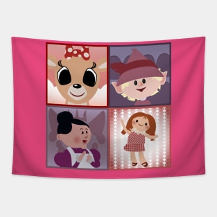 Rudolph - Girl Power Squares Tapestry