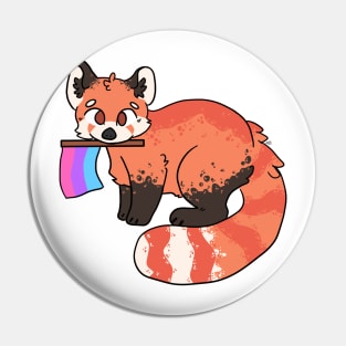 bisexual pride red panda Pin