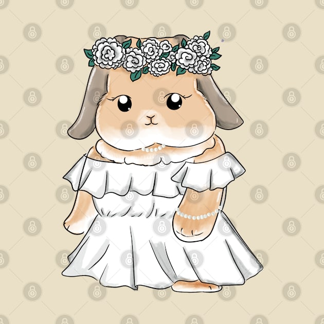 White Rabbit Outfit Wedding _ Bunniesmee Design by GambarGrace