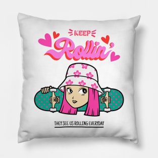 Keep rollin' Skating Pillow