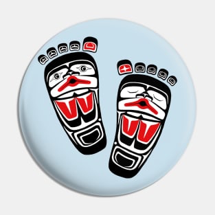 PNW Bigfoot Sasquatch footprints Pin