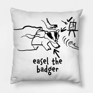 easel the badger Pillow