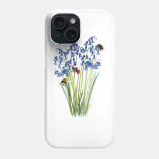 Bluebells And Bees Phone Case