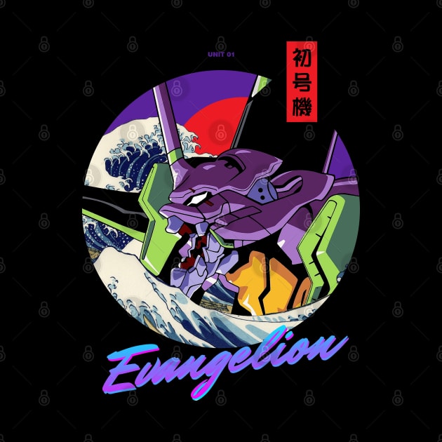 EVA 01 hokusai by mrcatguys