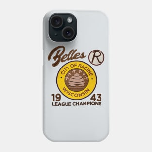 Racine Belles • AAGPBL Patch • Racine, Wisconsin Phone Case