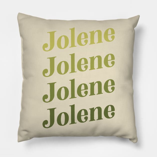 Jolene Retro Boho Vintage Earthy Avocado Colors Pillow by KodiakMilly