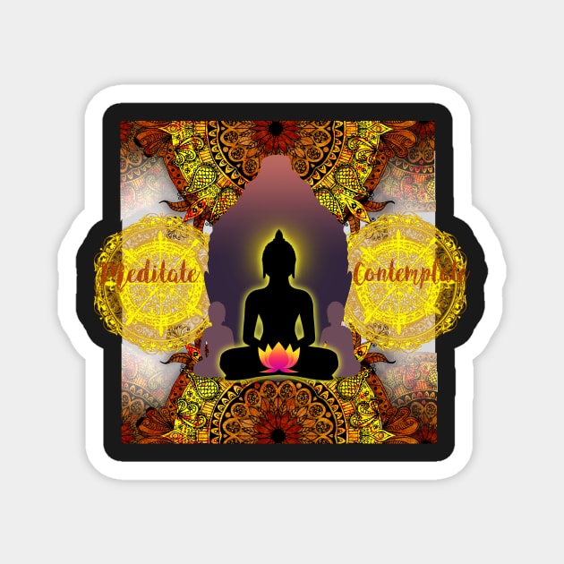 Meditate Contemplate Magnet by incarnations