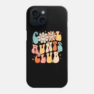 Cool Aunt Club Groovy Retro Funny Aunt Club Aunties Phone Case