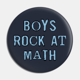 Boys Rock At Math Pin